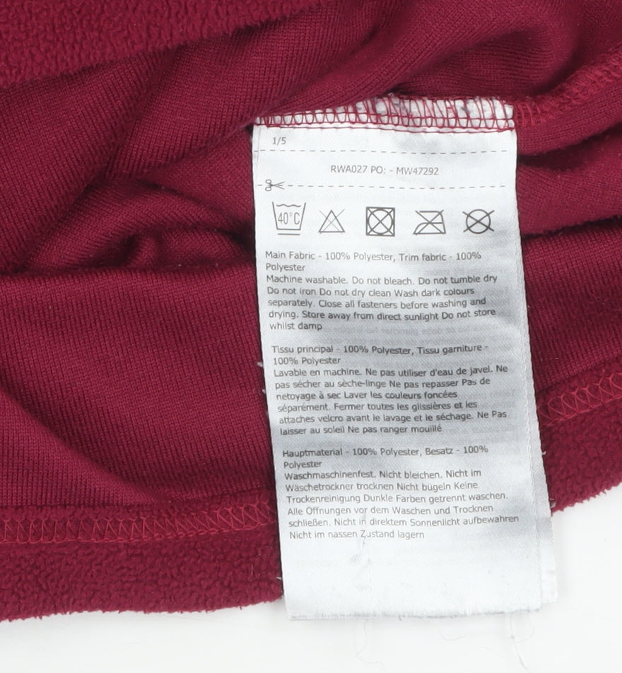Regatta Great Outdoors Women's Red 1/2 Zip Fleece Sweatshirt UK 10