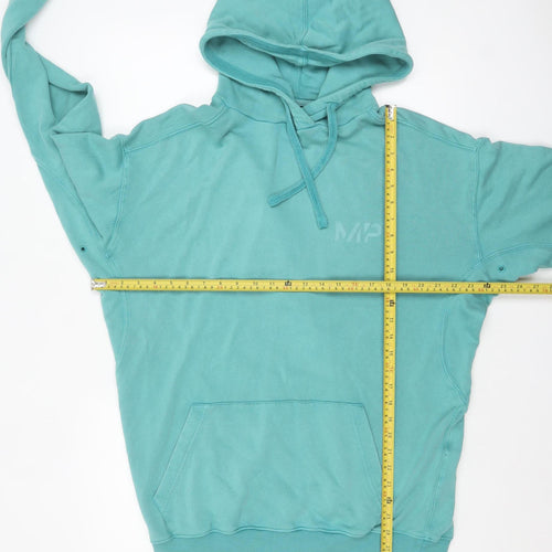 MP Men's Green Pullover Hoodie L Regular Fit Fleece Sweatshirt