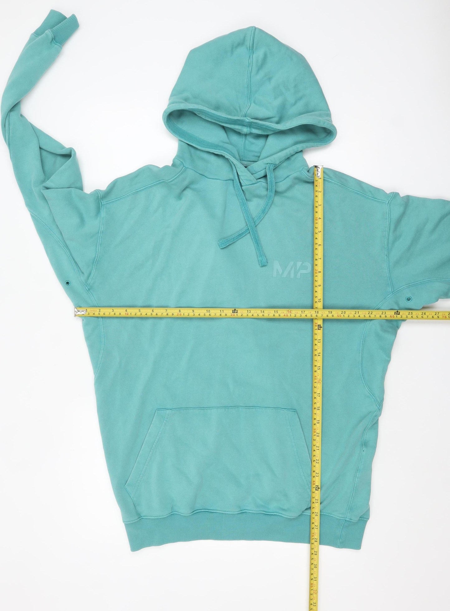 MP Men's Green Pullover Hoodie L Regular Fit Fleece Sweatshirt