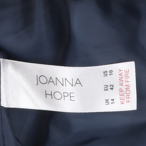 Joanna Hope Women's White Check Mid-Length Zip Coat UK 14