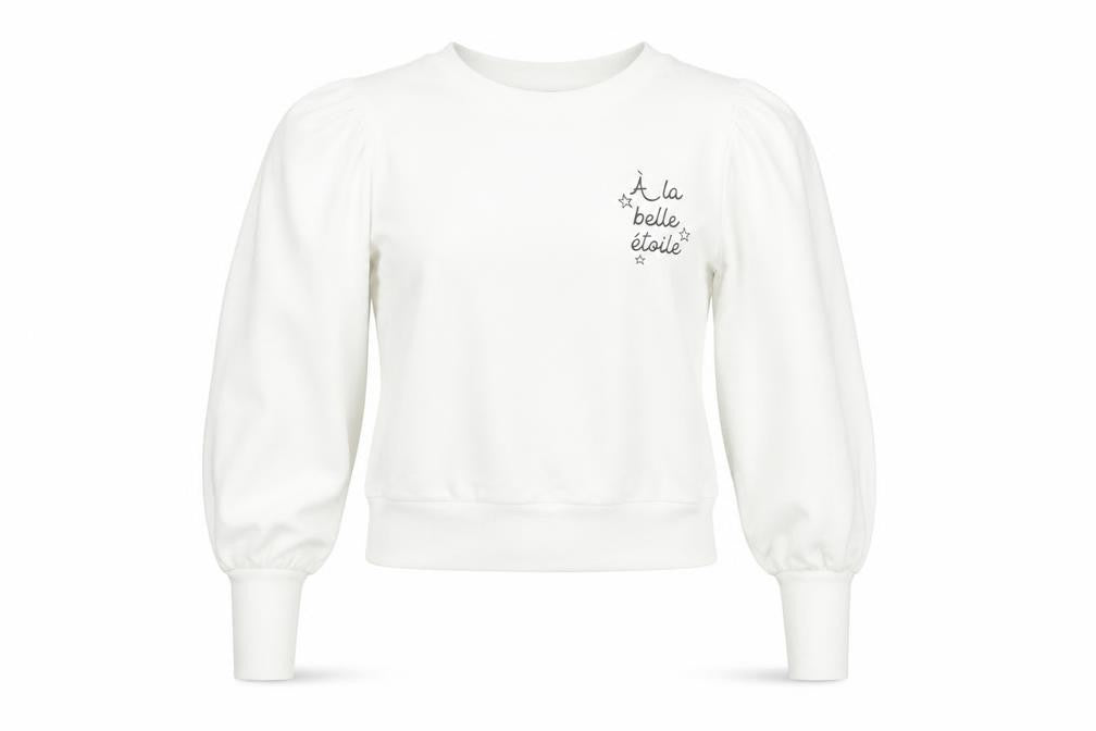 Miss Selfridge Women White Cotton Pullover Sweatshirt UK 6