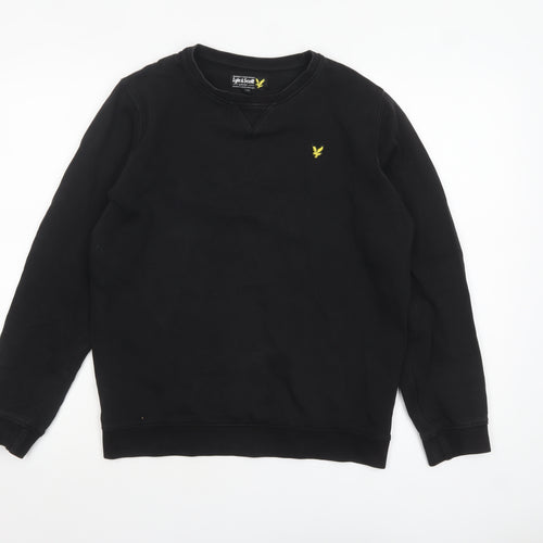 Lyle & Scott Junior Boys Black Crew Neck Pullover Sweatshirt 14-15 Years