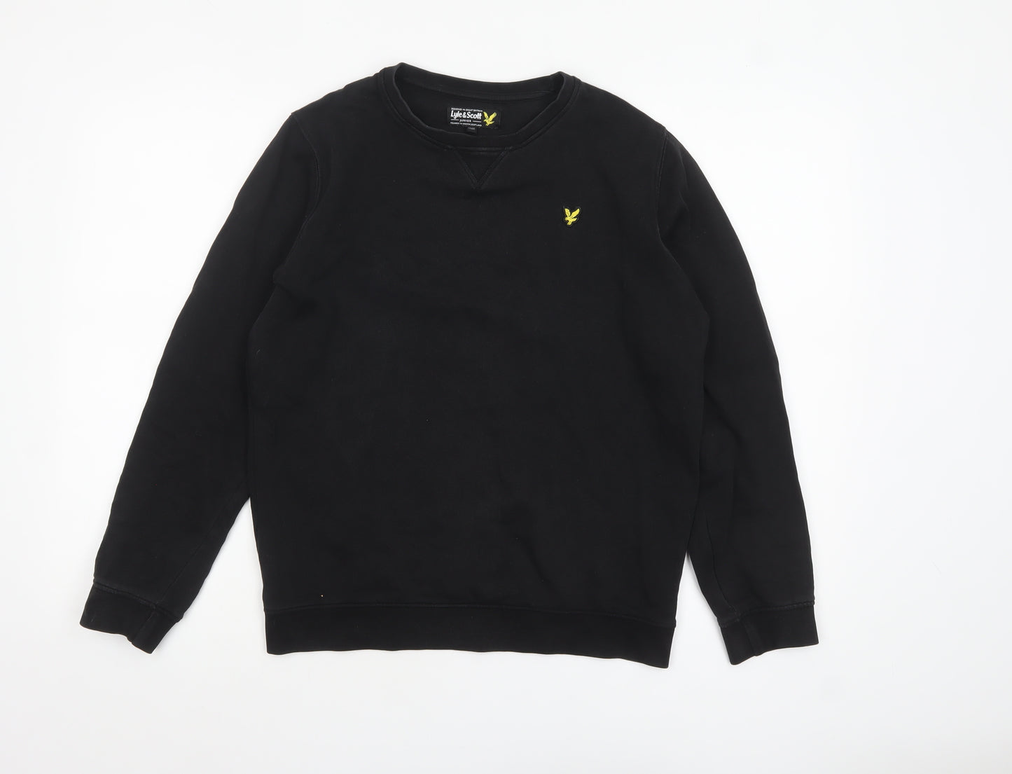 Lyle & Scott Junior Boys Black Crew Neck Pullover Sweatshirt 14-15 Years