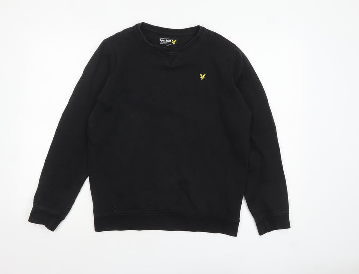 Lyle & Scott Junior Boys Black Crew Neck Pullover Sweatshirt 14-15 Years