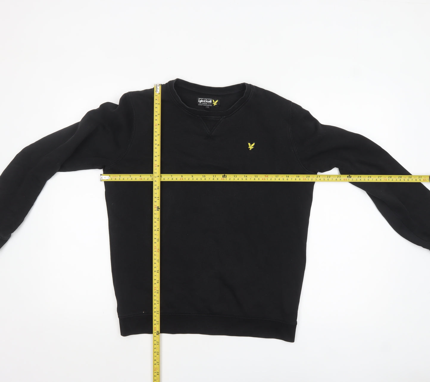 Lyle & Scott Junior Boys Black Crew Neck Pullover Sweatshirt 14-15 Years