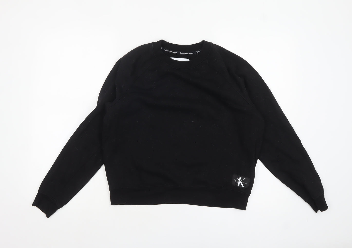 Calvin Klein Jeans Womens Black M Crew Neck Pullover Sweatshirt