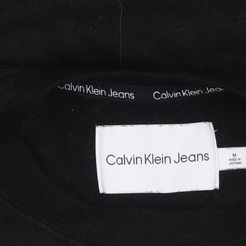 Calvin Klein Jeans Womens Black M Crew Neck Pullover Sweatshirt