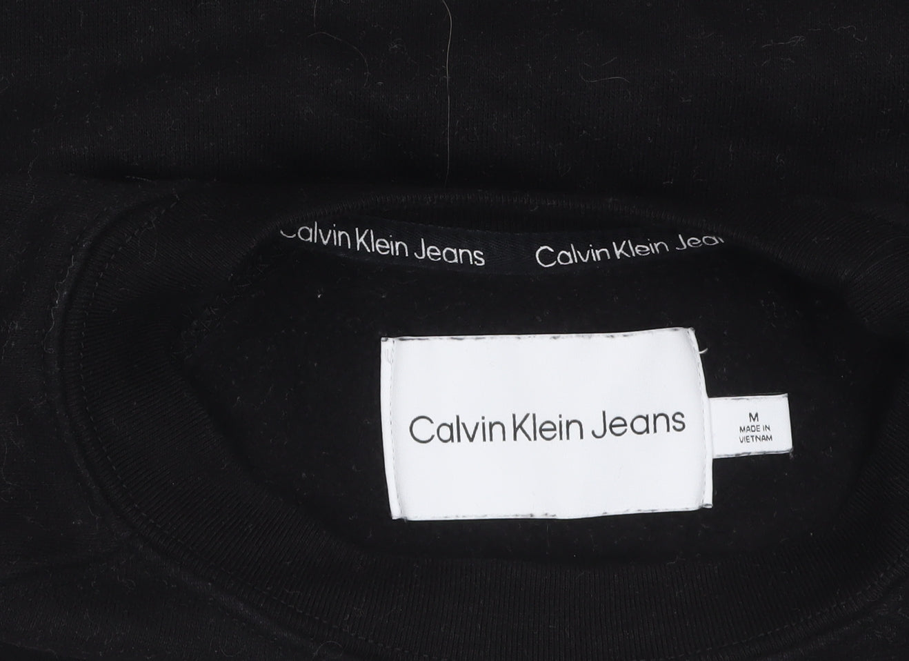 Calvin Klein Jeans Womens Black M Crew Neck Pullover Sweatshirt