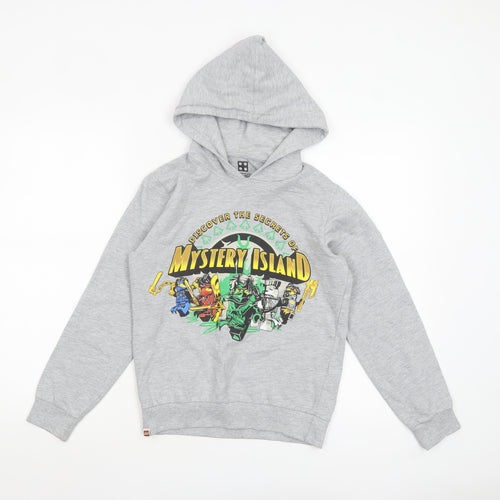 LEGO Ninjago Boys Grey Hoodie Size 152 (Age 12) Pullover Sweatshirt