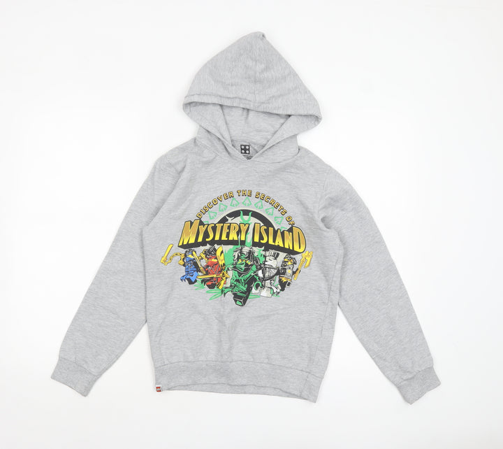 LEGO Ninjago Boys Grey Hoodie Size 152 (Age 12) Pullover Sweatshirt