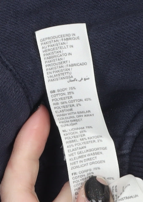 Fat Face Men's Blue Full Zip Hoodie M Regular Fit Cotton Blend