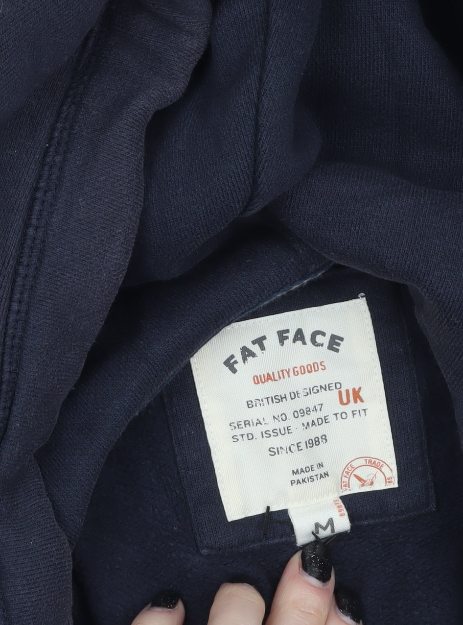 Fat Face Men's Blue Full Zip Hoodie M Regular Fit Cotton Blend