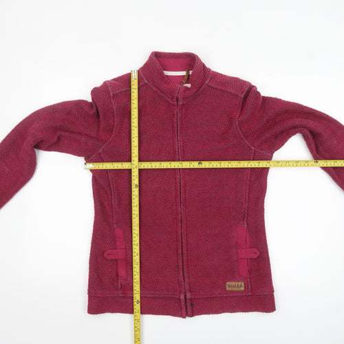 Weird Fish Women's Pink Knit Full Zip Jacket Size 12