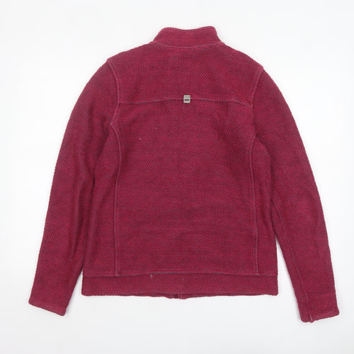 Weird Fish Women's Pink Knit Full Zip Jacket Size 12