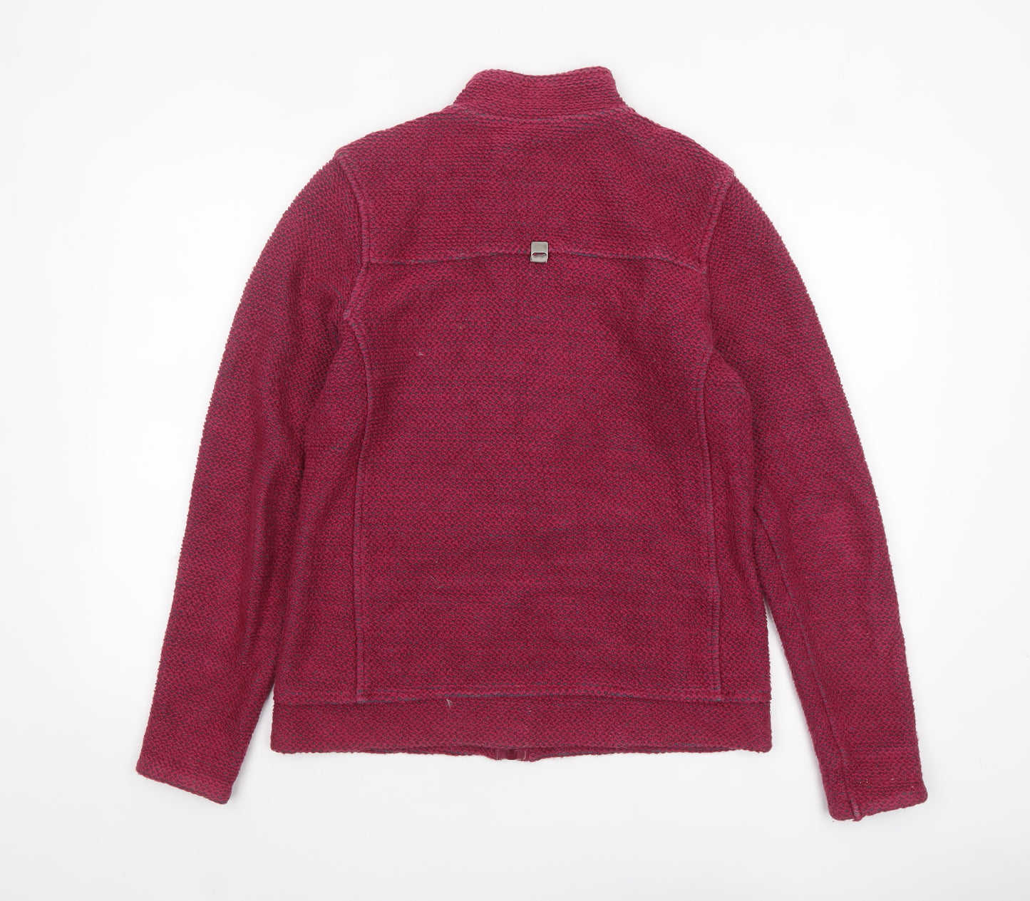 Weird Fish Women's Pink Knit Full Zip Jacket Size 12