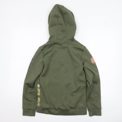 Nike NFL Boys Green Hoodie 10-12 Years Therma-Fit Pullover Camouflage Trim