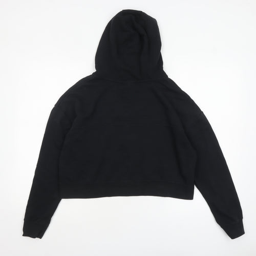 Nike Womens Black Medium Pullover Hoodie with Metallic Logo