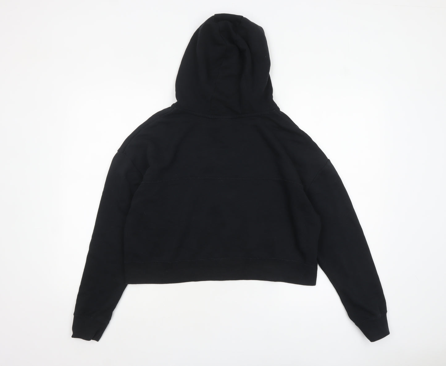 Nike Womens Black Medium Pullover Hoodie with Metallic Logo