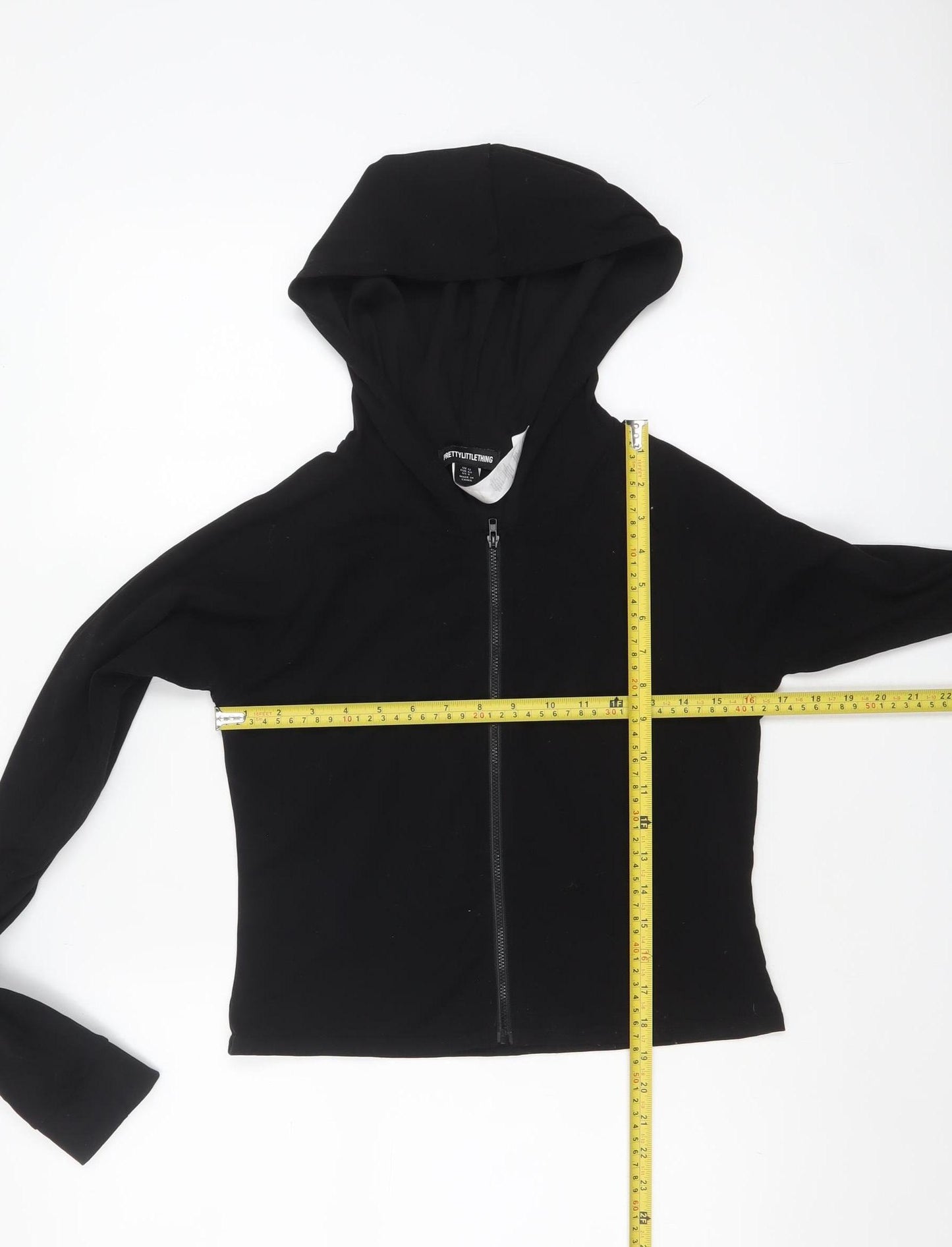 PrettyLittleThing Women’s Black Size 12 Full Zip Hoodie