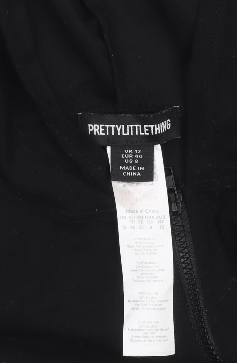 PrettyLittleThing Women’s Black Size 12 Full Zip Hoodie
