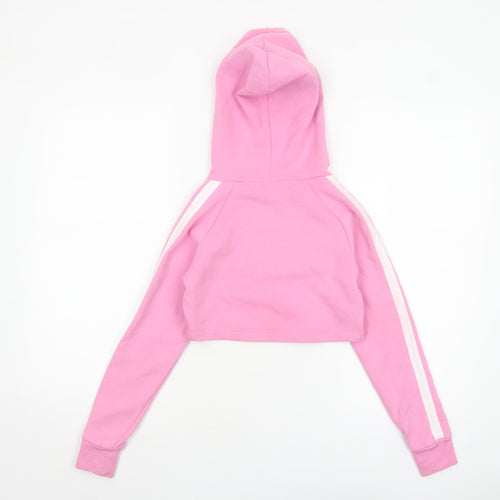 Pineapple Girls Pink Rhinestone Logo Cropped Hoodie 9-10 Years