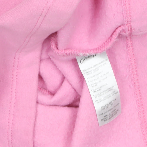 Pineapple Girls Pink Rhinestone Logo Cropped Hoodie 9-10 Years