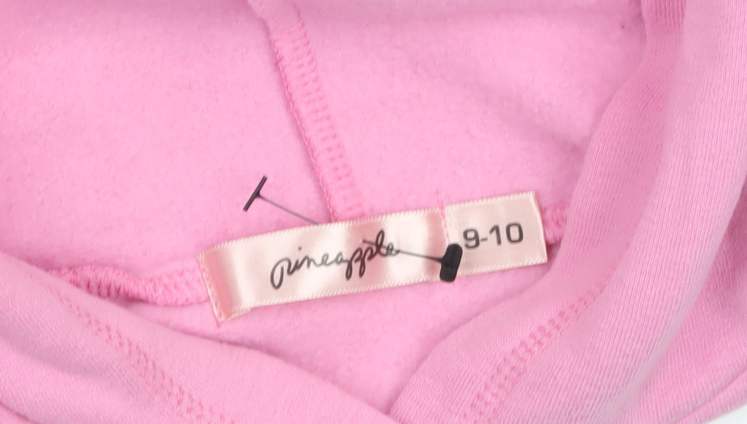 Pineapple Girls Pink Rhinestone Logo Cropped Hoodie 9-10 Years