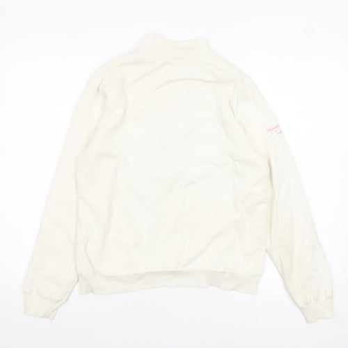Green Lamb Women’s Ivory Argyle 1/2 Zip Jumper Size 10
