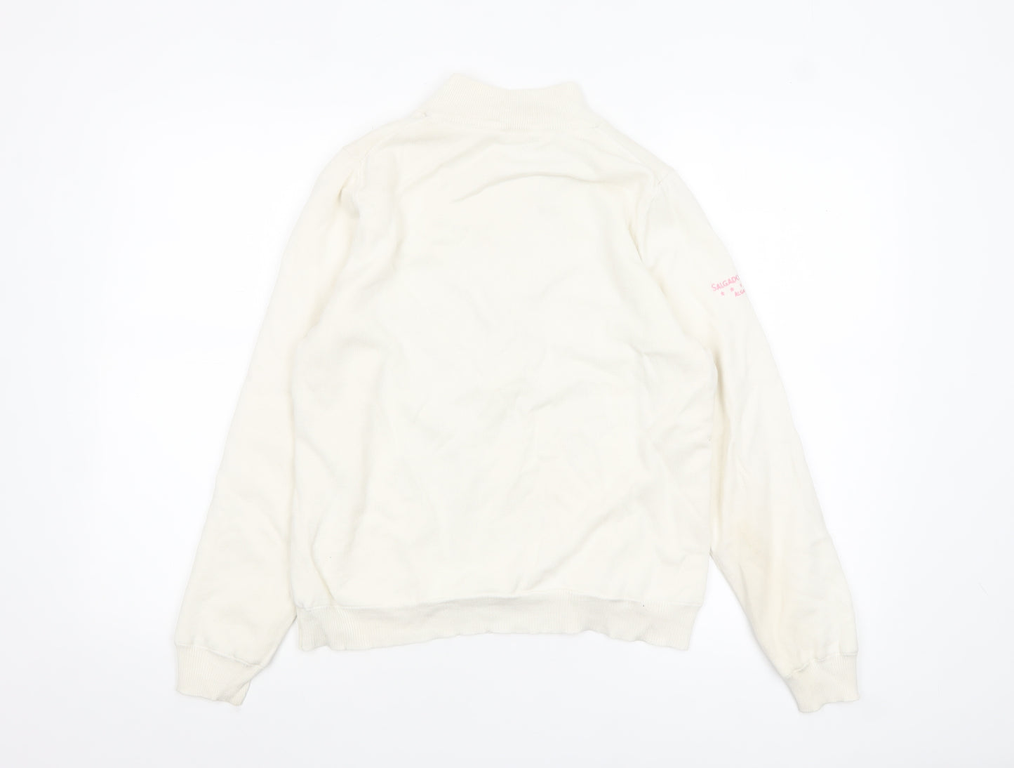 Green Lamb Women’s Ivory Argyle 1/2 Zip Jumper Size 10