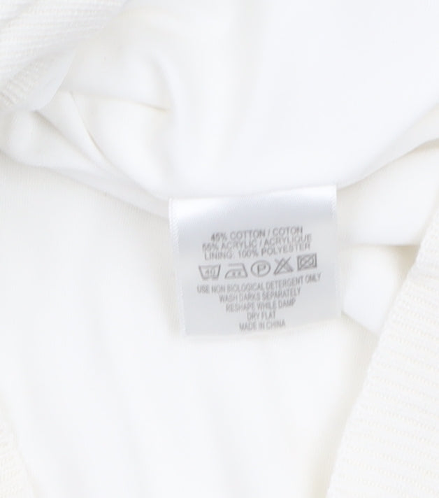 Green Lamb Women’s Ivory Argyle 1/2 Zip Jumper Size 10