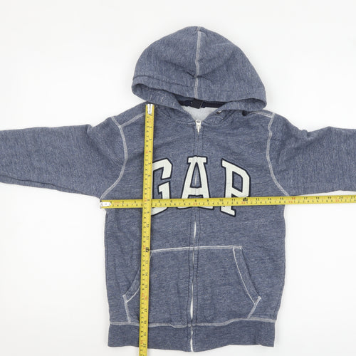 GAP Kids Boys Blue Full Zip Hoodie Size 8-9 Years 100% Cotton