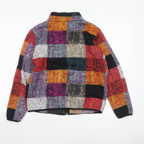 Apricot Women's Multicoloured Full Zip Knit Jumper Size 12