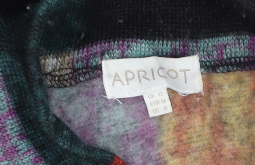 Apricot Women's Multicoloured Full Zip Knit Jumper Size 12