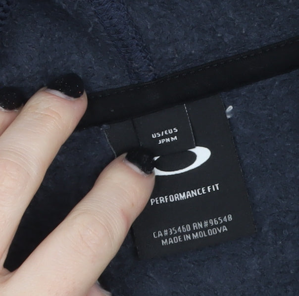 Oakley Men’s Blue Full Zip Hoodie Medium Athletic Fit