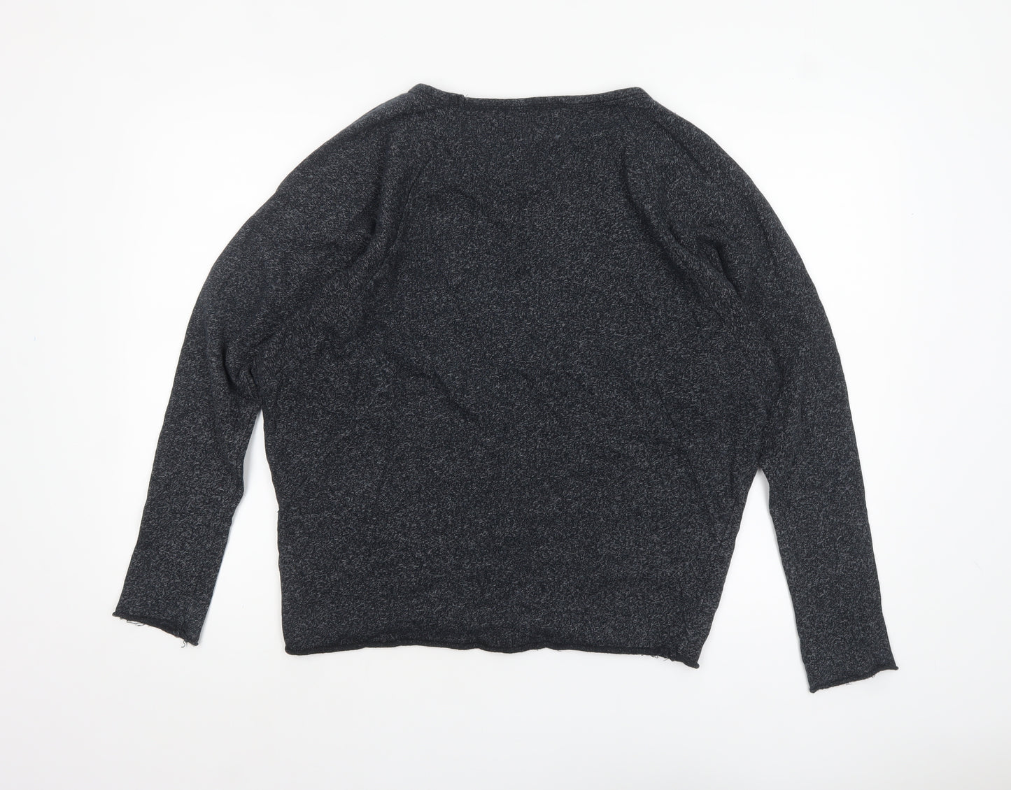 Topshop Women’s Black Long Sleeve Relaxed Fit Jersey Top Size 10