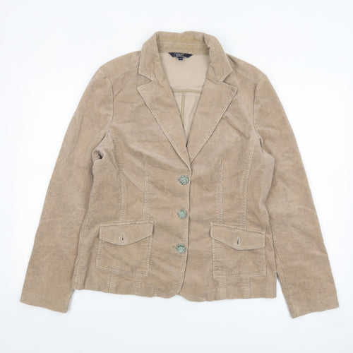 Maine New England Women's Beige Corduroy Blazer Size 14