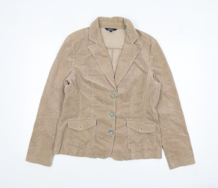 Maine New England Women's Beige Corduroy Blazer Size 14