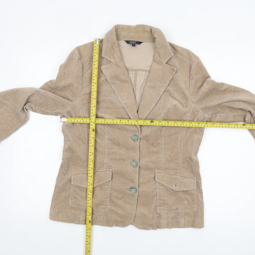 Maine New England Women's Beige Corduroy Blazer Size 14