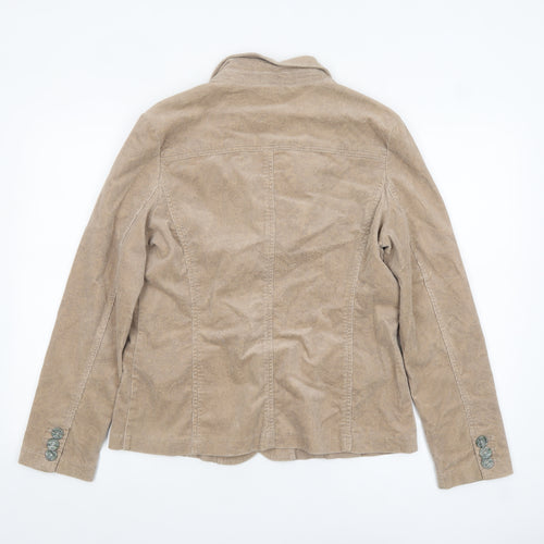 Maine New England Women's Beige Corduroy Blazer Size 14