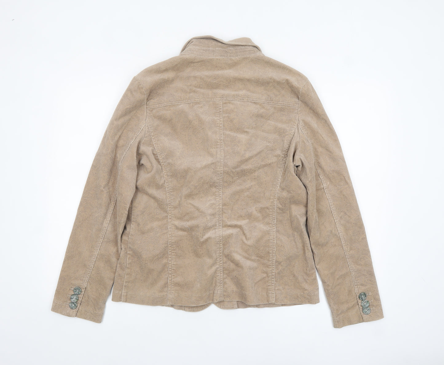 Maine New England Women's Beige Corduroy Blazer Size 14