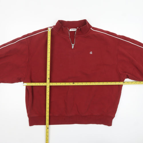 4th & Reckless Women Red 1/4 Zip Sweatshirt XL Cotton Blend Casual