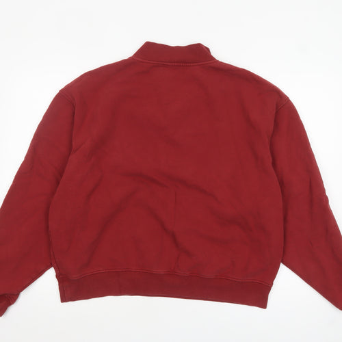 4th & Reckless Women Red 1/4 Zip Sweatshirt XL Cotton Blend Casual