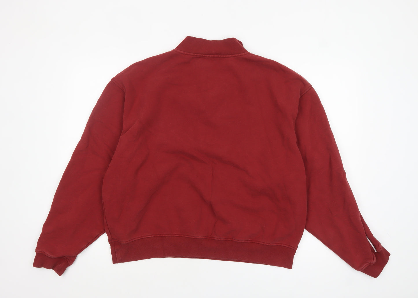 4th & Reckless Women Red 1/4 Zip Sweatshirt XL Cotton Blend Casual