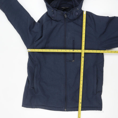 Kirkland Signature Men's Blue Softshell Hooded Jacket Size M