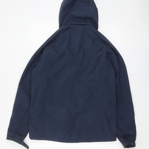 Kirkland Signature Men's Blue Softshell Hooded Jacket Size M