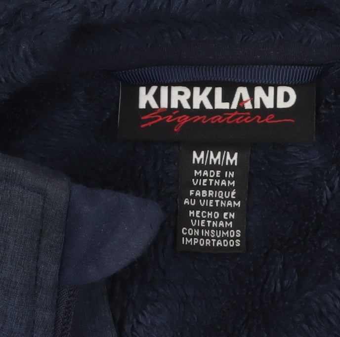 Kirkland Signature Men's Blue Softshell Hooded Jacket Size M
