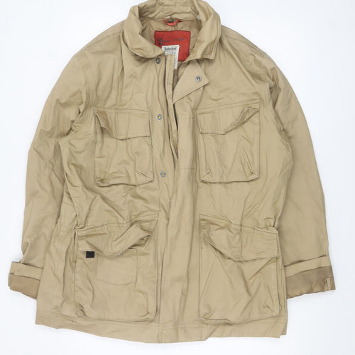 Timberland Men's Beige Waterproof Military Jacket Size L
