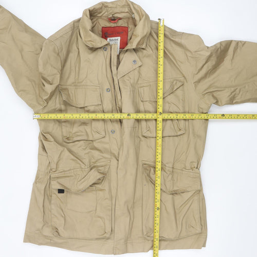Timberland Men's Beige Waterproof Military Jacket Size L