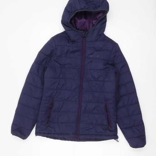 Freedom Trail Womens Purple Size 8 Hooded Puffer Jacket