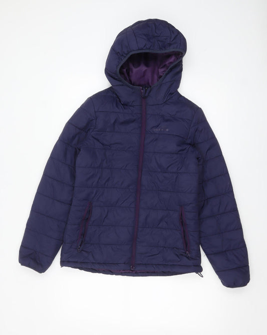 Freedom Trail Womens Purple Size 8 Hooded Puffer Jacket